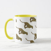 Leopard Brown en Yellow Siloette Mok (Links)