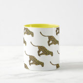 Leopard Brown en Yellow Siloette Mok (Midden)