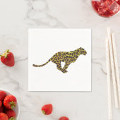 Leopard Brown en Yellow Siloette Servet (Insitu)