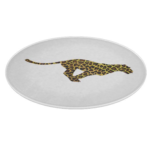 Leopard Brown en Yellow Siloette Snijplank (Hoek)