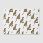 Leopard Brown en Yellow Siloette Tissuepapier (Voorkant)