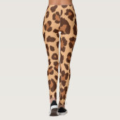 Leopard brown spuitkathetah patroon Legging (Achterkant)
