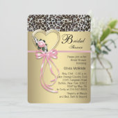 Leopard Bruiloftsfeest Kaart (Staand voorkant)