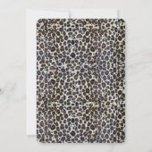Leopard Bruiloftsfeest Kaart (Achterkant)