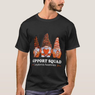 Leopard Buffalo Plaid Gnome Support Squad Leukemie T-shirt