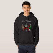 Leopard Buffalo Plaid Wire Fox Terriër Hond Kerstm Hoodie (Voorkant volledig)