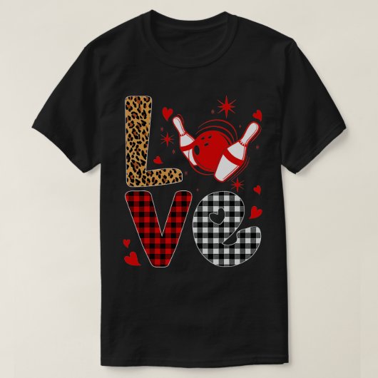 Leopard Buffalo Pset Bowling Player Funny Valenti T-shirt (Design voorkant)