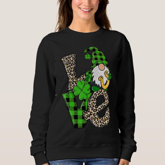 Leopard Buffalo Pset Gnomies St Patricks Day Gnom Trui (Voorkant)
