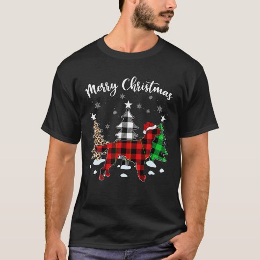 Leopard Buffalo Pset Irish Setter Dog Kerstmis T-shirt (Voorkant)