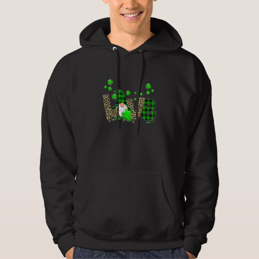 Leopard Buffalo Pset Love St Patricks Day Gnomen Hoodie (Voorkant)