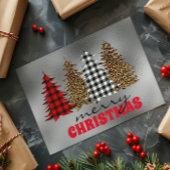 Leopard Buffalo Pset met kerstboom Silver Kaart