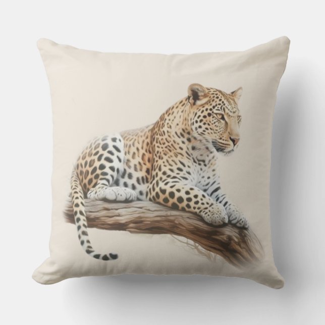 Leopard Buitenkussen (Voorkant)