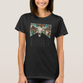 Leopard Bull Skull Western Life Country Music Rode T-shirt (Voorkant)