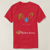Leopard Bunny Autism Awareness T-shirt (Design voorkant)