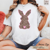 Leopard Bunny  Kleuren Doodle Schattige Roze Tri-Blend Shirt