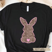 Leopard Bunny Kleuren Doodle Schattige Roze Tri-Blend Shirt