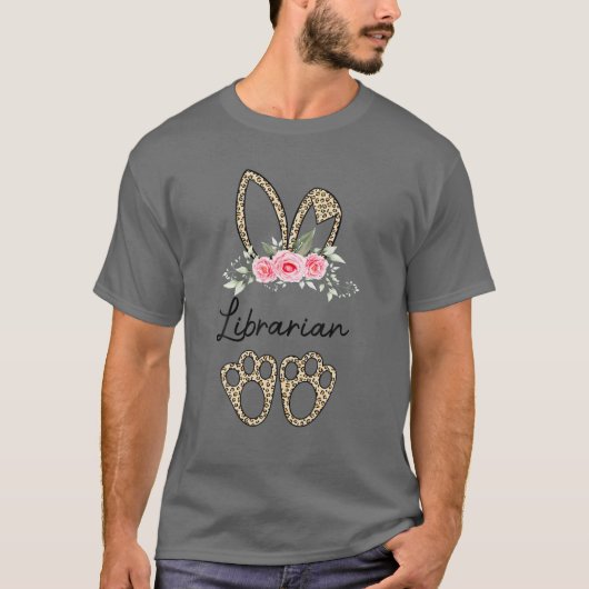 Leopard Bunny Librarian Bunny Pasen T-shirt (Voorkant)