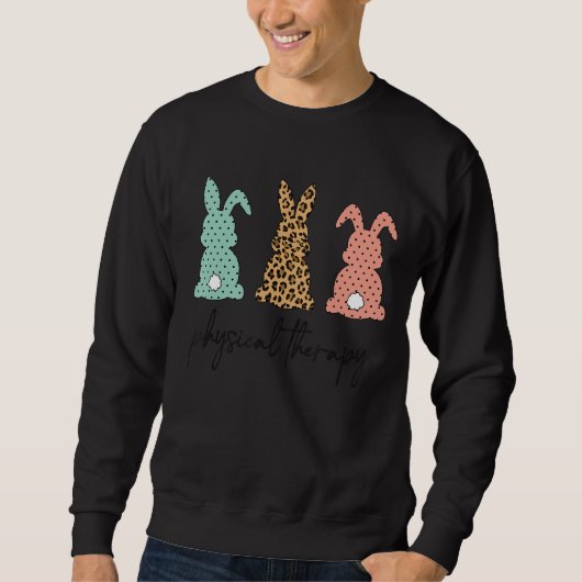 Leopard Bunny Physical Therapy Easter Pta Pediatri Trui (Voorkant)