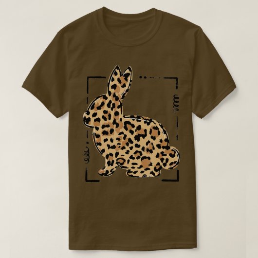 Leopard Bunny Rabbit Paasdag Palm Sunday Girls T-shirt (Design voorkant)