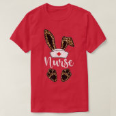Leopard Bunny Zurse Happy Easter Day Eggs Hunter N T-shirt (Design voorkant)