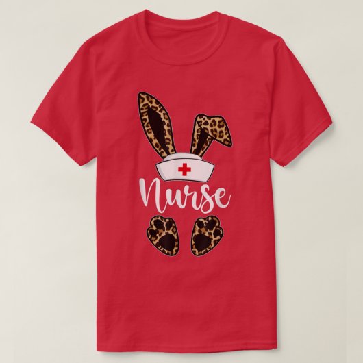 Leopard Bunny Zurse Happy Easter Day Eggs Hunter N T-shirt (Design voorkant)