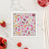Leopard Butterfly Gray Napkins Servet (Insitu)
