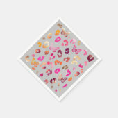 Leopard Butterfly Gray Napkins Servet (Hoek)