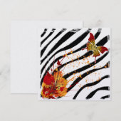 Leopard Butterfly-uitnodigingskaart Kaart (Voorkant / Achterkant)