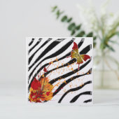 Leopard Butterfly-uitnodigingskaart Kaart (Staand voorkant)