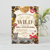 Leopard Calling All Party Animals Wild Adult Birth Kaart (Staand voorkant)
