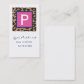 Leopard Calling Card Contactkaartje (Voorkant / Achterkant)