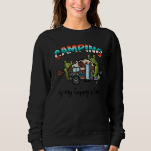 Leopard Camping Trailer Peace Love Camping Campfir Trui