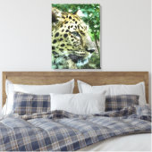 LEOPARD CANVAS AFDRUK (Insitu (Slaapkamer))