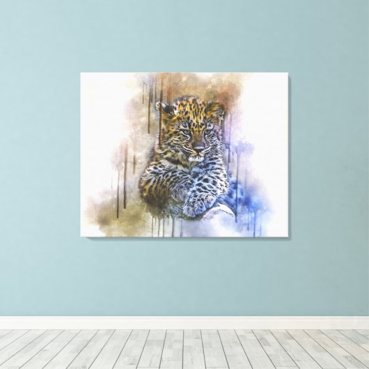 Leopard Canvas Afdruk (Insitu (Houten vloer))