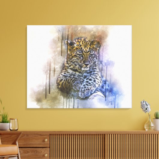 Leopard Canvas Afdruk (Insitu (Woonkamer))