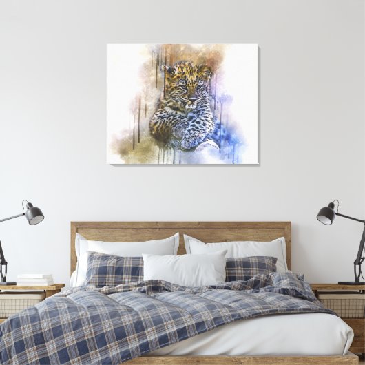 Leopard Canvas Afdruk (Insitu (Slaapkamer))