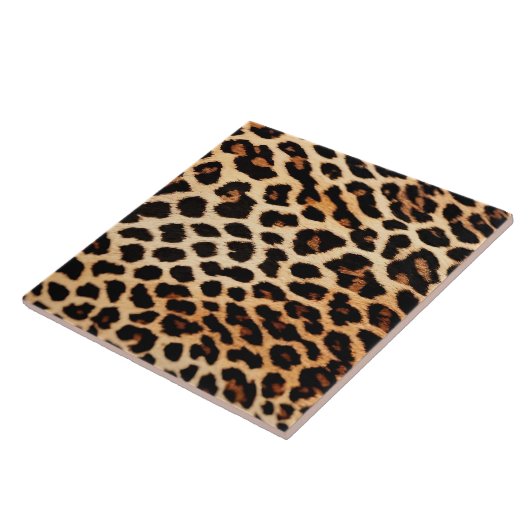Leopard Cat Animal Print Trendy Collectie Tegeltje (Zijkant)