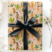 Leopard Cat Tropical Tribal African Oerwoud Patter Cadeaupapier