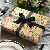 Leopard Cat Tropical Tribal African Oerwoud Patter Cadeaupapier