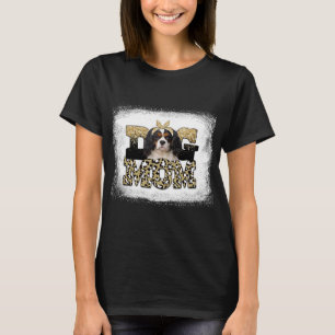 Leopard Cavalier King Charles Spaniel moeder moede T-shirt