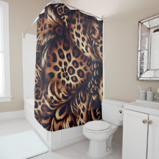 Leopard Charm: de gewaagde uitspraak Douchegordijn