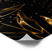 Leopard Cheetah Animal Black Gold  Poster (Hoek)