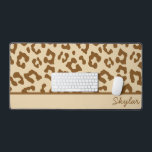 Leopard Cheetah Animal Print Aangepaste Cursieve N Bureaumat<br><div class="desc">Dit is een Leopard Cheetah Animal Print Custom Cursive Name Desk Mat!</div>