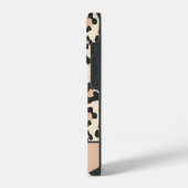 Leopard Cheetah Animal Print Aangepaste Cursieve N iPhone Hoesje (Linkerkant)