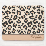 Leopard Cheetah Animal Print Aangepaste Cursieve N Muismat<br><div class="desc">Dit is een Cheetah Leopard Animal Print Custom Cursive Naam Mousepad!</div>