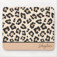 Leopard Cheetah Animal Print Aangepaste Cursieve N