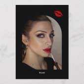 Leopard Cheetah Animal Print Cherry Birthday Photo Kaart (Achterkant)