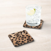 Leopard Cheetah Animal Print Girly Modern Trendy Bier Onderzetter (Rechterzijde)