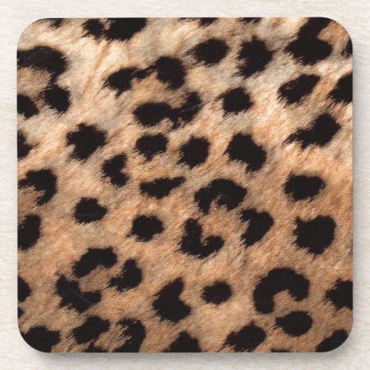 Leopard Cheetah Animal Print Girly Modern Trendy Bier Onderzetter (Voorkant)