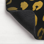 Leopard Cheetah Animal Print Gold Black Muismat (Hoek)